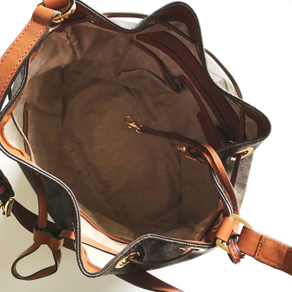 Michael Kors Brown Logo Print Shoulder Bag - Picture 3 of 8